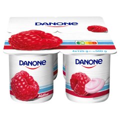 Danone málnaízű, élőflórás, zsírszegény joghurt 4 x 125 g (500 g)