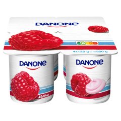Danone málnaízű, élőflórás, zsírszegény joghurt 4 x 125 g (500 g)