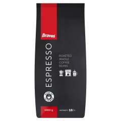 Bravos Espresso pörkölt szemes kávé 1000 g