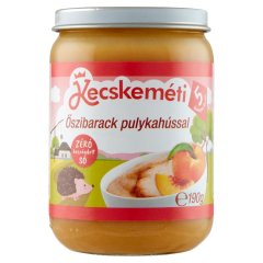 Kecskeméti őszibarack pulykahússal bébiétel 5 hónapos kortól 190 g
