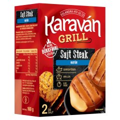 Karaván Grill Sajt Steak natúr füstölt zsíros ömlesztett sajt 2 db 160 g