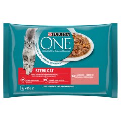 Purina One Sterilcat lazaccal és sárgarépával nedves macskaeledel 4 x 85 g (340 g)