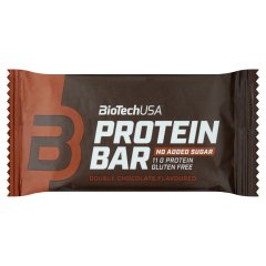 BioTechUSA Protein Bar dupla csokoládé ízű bevont fehérjeszelet édesítőszerekkel 35 g