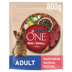 Purina One teljes értékű állateledel felnőtt kutyák számára marhában gazdag rizzsel 800 g