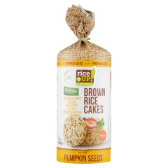 RiceUp! Eat Smart puffasztott teljes kiőrlésű barna rizs szelet tökmaggal 120 g