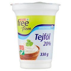 SPAR free from laktózmentes tejföl 20% 330 g