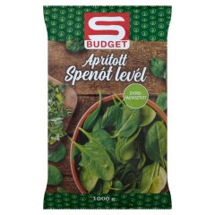 S-Budget gyorsfagyasztott aprított spenót levél 1000 g