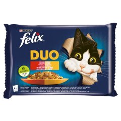 Purina Felix Fantastic Duo házias válogatás aszpikban nedves macskaeledel 4 x 85 g (340 g)