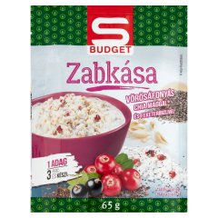 S-Budget vörösáfonyás zabkása chia maggal és feketeribizlivel 65 g