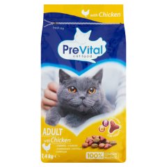 PreVital teljes értékű állateledel felnőtt macskák számára csirkével 1,4 kg