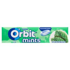 Orbit Mints Spearmint mentaízű cukormentes töltetlen keménycukorka édesítőszerrel 28 g