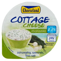 Cheeseland zöldfűszeres, zsírszegény, szemcsés, friss sajt 150 g