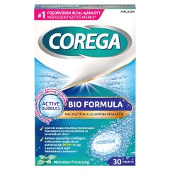 Corega Bio Formula tabletta kivehető fogászati eszközök tisztítására 30 db