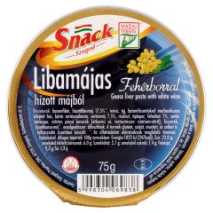 Snack Szeged libamájas hízott májból fehérborral 75 g