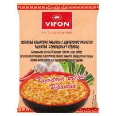 Vifon csípős garnélarák ízesítésű instant tésztás leves 60 g
