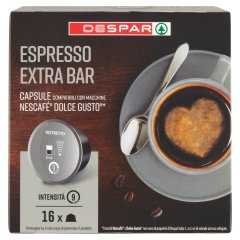 DESPAR Espresso Extra Bar őrölt, pörkölt kávé kapszulában 16 x 7 g (112 g)
