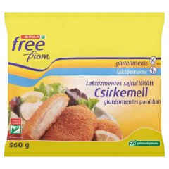SPAR free from gyorsfagyasztott laktózmentes sajttal töltött csirkemell gluténmentes panírban 560 g