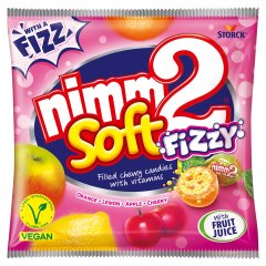 nimm2 Soft gyümölcsös olvadó cukorka pezsgő hatású porral töltve, vitaminnal 90 g