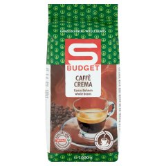 S-Budget Caffé Crema pörkölt szemes kávé 1000 g