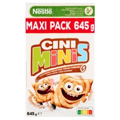 Cini Minis Maxi Pack ropogós fahéjas gabonapehely teljes kiőrlésű búzával, vitaminokkal 645 g