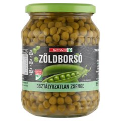 SPAR osztályozatlan zsenge zöldborsó 690 g