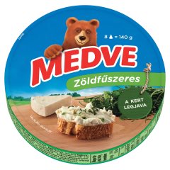 Medve zöldfűszeres kenhető, félzsíros ömlesztett sajt 8 x 17,5 g (140 g)