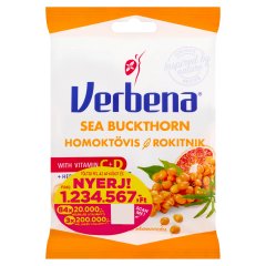 Verbena töltött keménycukorka homoktövis kivonattal és hozzáadott vitaminokkal 60 g
