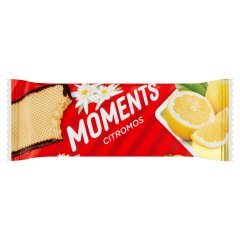 Moments szélein kakaós bevonómasszába mártott, citromos krémmel töltött ostyaszelet 45 g