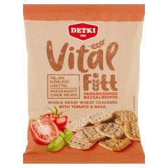 Detki Vital Fitt paradicsomos-bazsalikomos teljes kiőrlésű kréker, cukor hozzáadása nélkül 100 g
