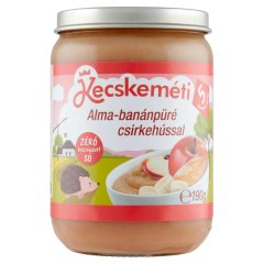Kecskeméti alma-banánpüré csirkehússal bébiétel 5 hónapos kortól 190 g