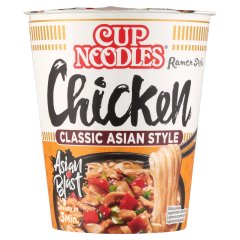Nissin Cup Noodles instant tésztaleves, csirke ízesítéssel ázsiai módra 63 g