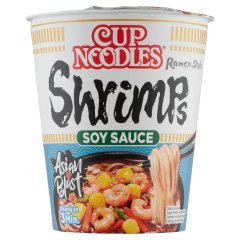Nissin Cup Noodles instant tésztaleves, garnélarák ízesítéssel ázsiai módra 63 g
