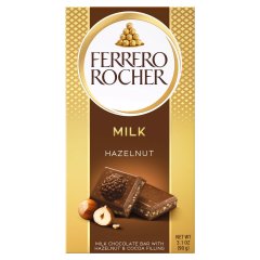 Ferrero Rocher Milk Prémium táblás tejcsokoládé mogyorós töltelékkel és mogyoródarabkákkal 90 g
