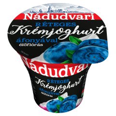 Nádudvari réteges élőflórás krémjoghurt áfonyával 180 g