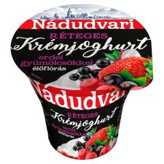 Nádudvari réteges élőflórás krémjoghurt erdei gyümölcsökkel 180 g