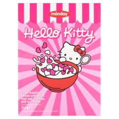 Monday Hello Kitty ropogós gyümölcsízű reggeli gabonapelyhek, búzaliszttel és rizsliszttel 311 g