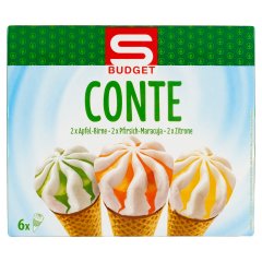 S-Budget alma- és körte ízű, őszibarack- és maracuja ízű, citrom ízű jégkrém 6 db 720 ml