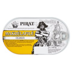 Pirat makrélafilé olajban 160 g
