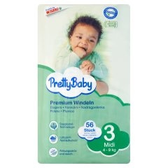 Pretty Baby 3 Midi 4-9 kg prémium nadrágpelenka 56 db