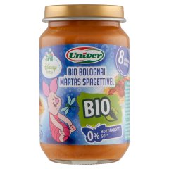 Univer bio bolognai mártás spagettivel bébiétel 8 hónapos kortól 163 g