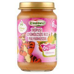 Univer trópusi gyümölcsös rizs pulykahússal bébiétel, 6 hónapos kortól 163 g