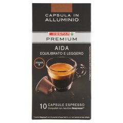 DESPAR PREMIUM Espresso Aida őrölt, pörkölt kávé kapszulában 10 db 52 g