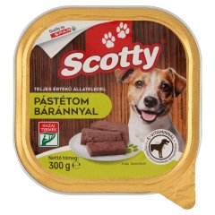 Scotty pástétom teljes értékű állateledel felnőtt kutyák számára báránnyal 300 g 