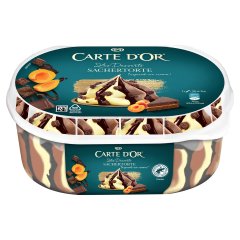 Carte D\'Or tejcsokoládés jégkrém és sárgabarackos jégkrém csokoládés szósszal 825 ml