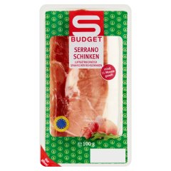 S-Budget Jamón Serrano nyers sonka sertéscomból 100 g