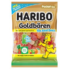 Haribo Goldbären savanyú gyümölcsízű kandírozott gumicukorka 80 g