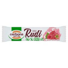 Cerbona Rudi gluténmentes laktózmentes zabrúd málnás töltelékkel kakaós bevonattal 30 g