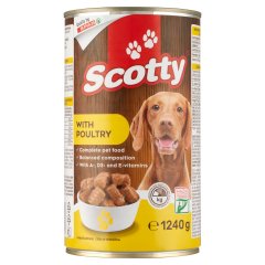 Scotty falatkák szószban teljes értékű állateledel felnőtt kutyák számára baromfival 1240 g