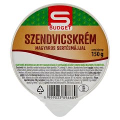 S-Budget szendvicskrém magyaros sertésmájjal 150 g