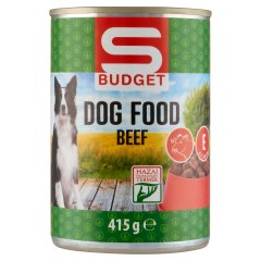 S-Budget teljes értékű állateledel felnőtt kutyák számára marhával 415 g 